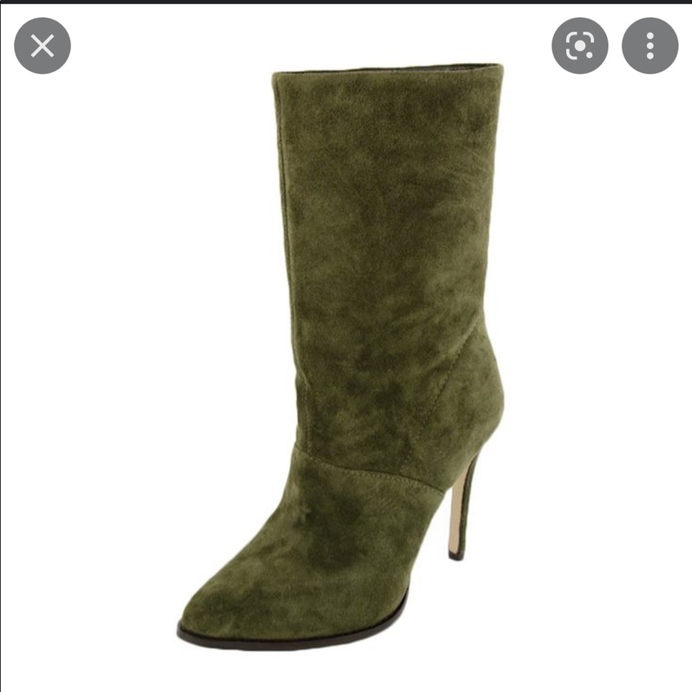 BCBGeneration Mid-Calf Boots in Green Suede